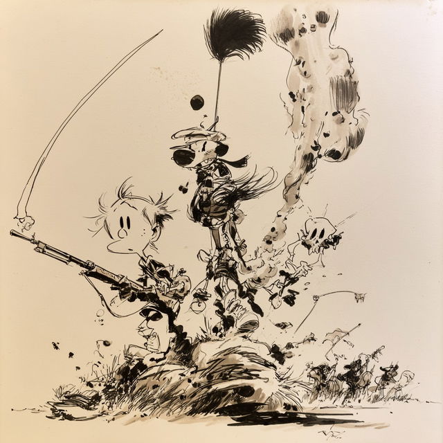 André Franquin style, Midjourney V8.2, render 1 of 4