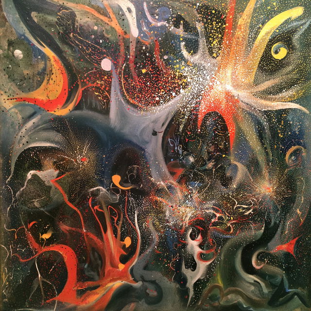 Andre Masson style, Midjourney V8.2, render 2 of 4