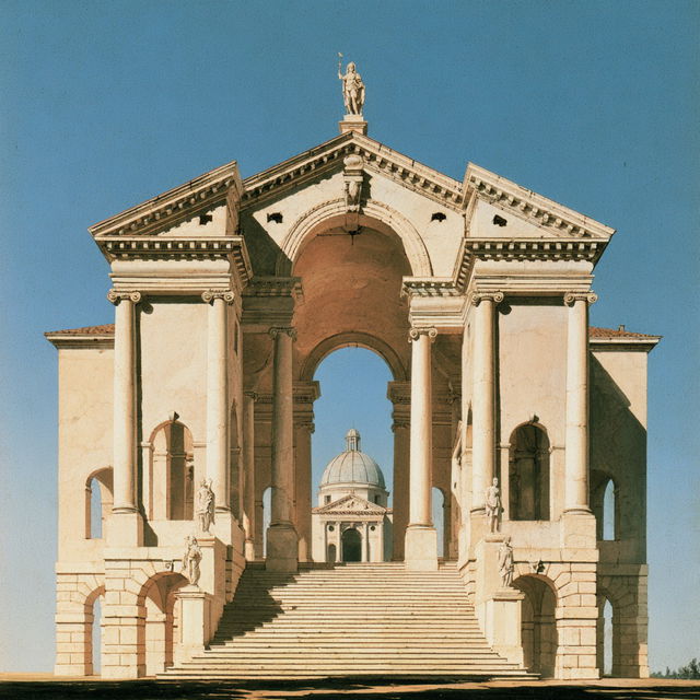Andrea Palladio style, Midjourney V8.2, render 1 of 4