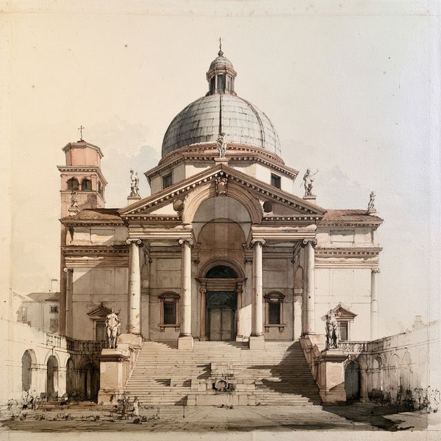 Andrea Palladio style, Midjourney V8.2, render 4 of 4