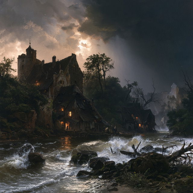 Andreas Achenbach style, Midjourney V8.2, render 3 of 4