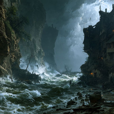 Andreas Achenbach style (Painters), Midjourney V8.2