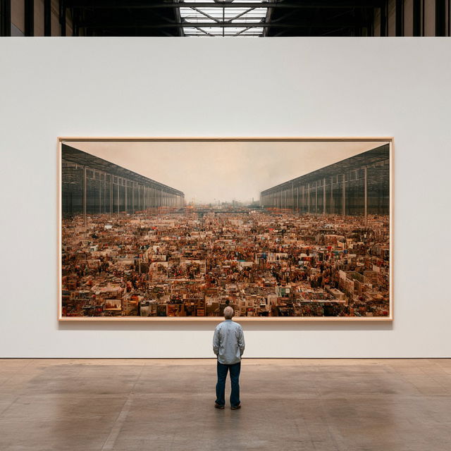 Andreas Gursky style, Midjourney V8.2, render 4 of 4