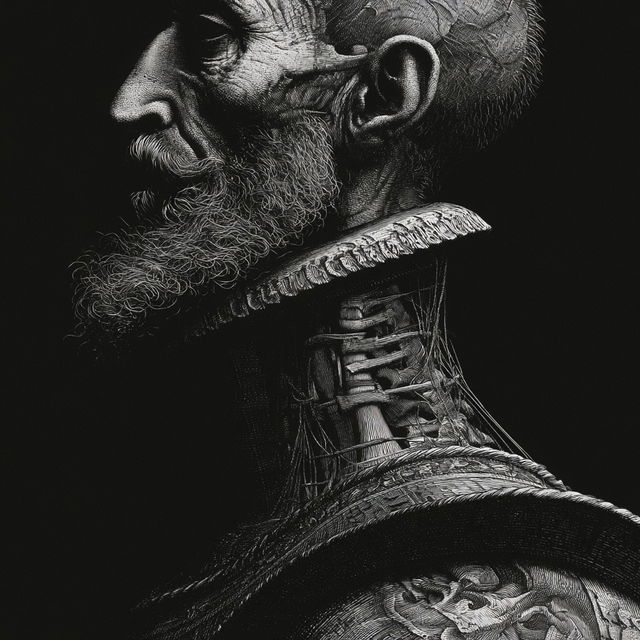 Andreas Vesalius style, Midjourney V8.2, render 1 of 4