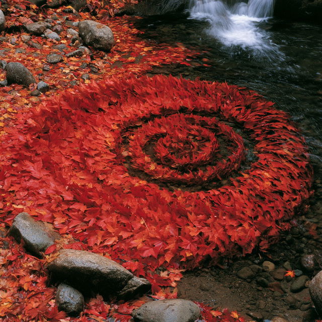 Andy Goldsworthy style, Midjourney V8.2, render 2 of 4