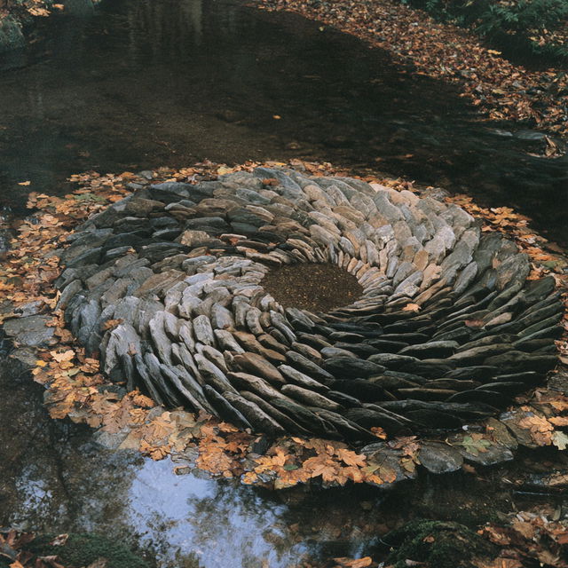 Andy Goldsworthy style, Midjourney V8.2, render 3 of 4