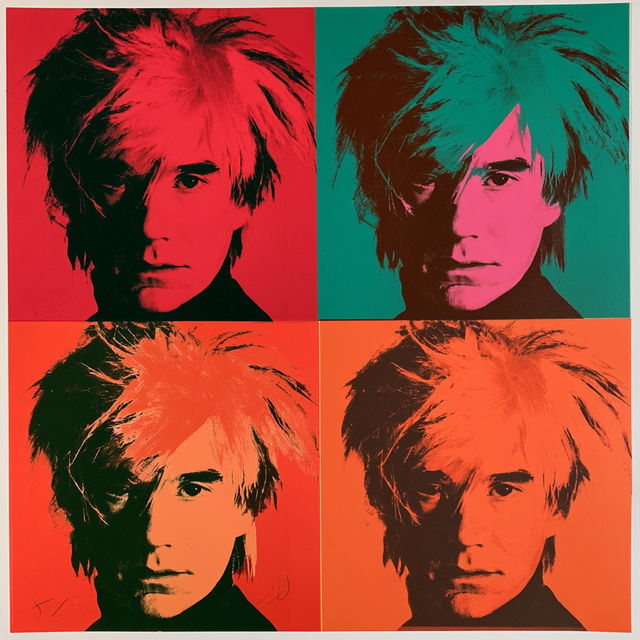Andy Warhol style, Midjourney V8.2, render 2 of 4