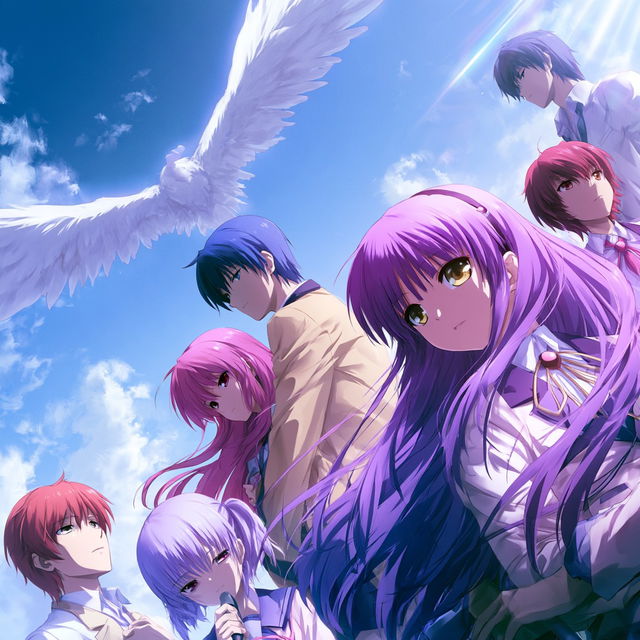 Angel Beats style, Midjourney V8.2, render 2 of 4