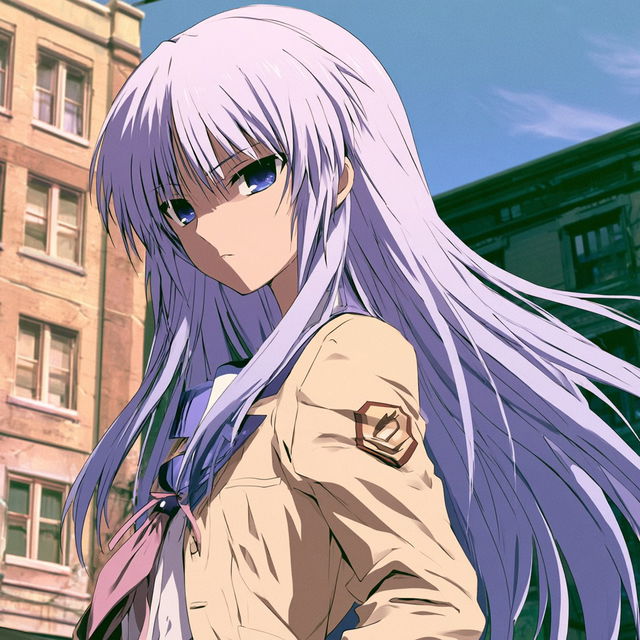 Angel Beats style, Midjourney V8.2, render 3 of 4