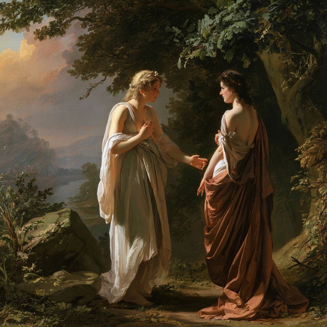 Angelica Kauffman style, Midjourney V8.2, render 2 of 4