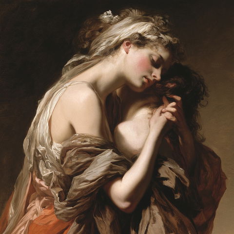 Angelica Kauffman style (Painters), Midjourney V8.2