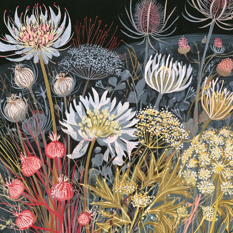 Angie Lewin style (Printmakers), Midjourney V8.2