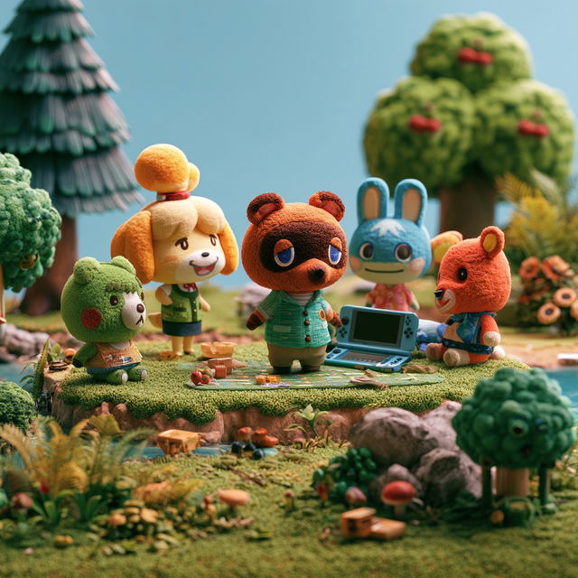 Animal Crossing style, Midjourney V8.2, render 2 of 4