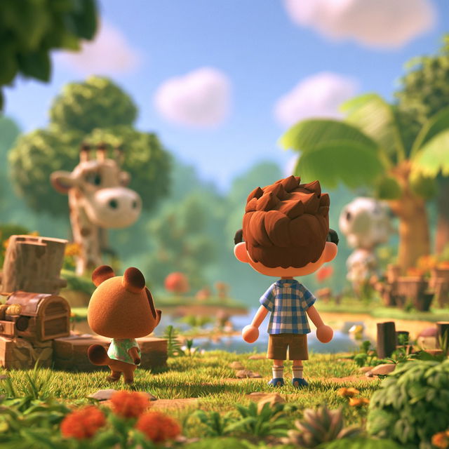 Animal Crossing style, Midjourney V8.2, render 3 of 4