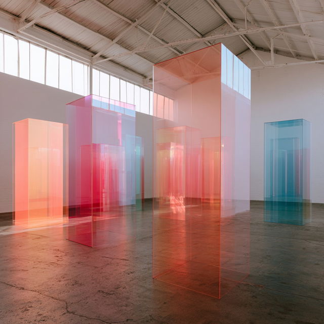 Ann Veronica Janssens style, Midjourney V8.2, render 1 of 4