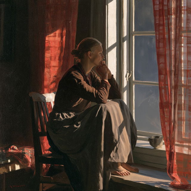 Anna Ancher style, Midjourney V8.2, render 4 of 4