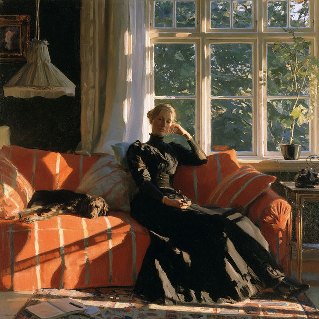 Anna Ancher style, Midjourney V8.2, render 3 of 4