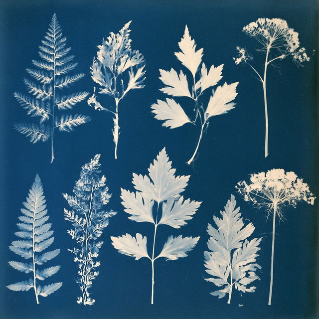 Anna Atkins style, Midjourney V8.2, render 2 of 4