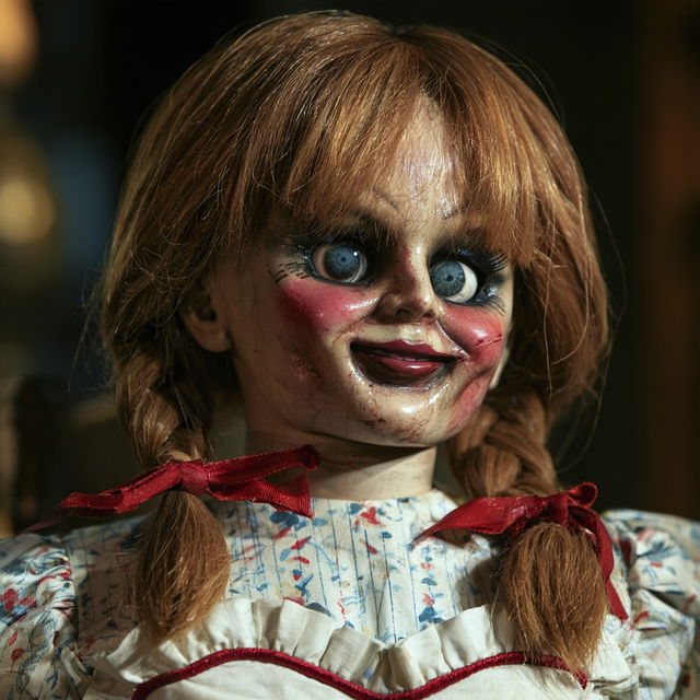 Annabelle doll style, Midjourney V8.2, render 2 of 4