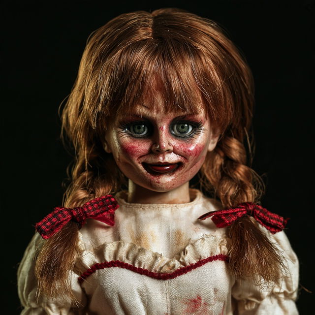 Annabelle doll style, Midjourney V8.2, render 3 of 4