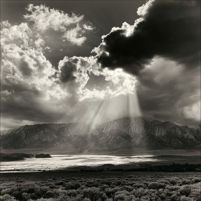 Ansel Adams style, Midjourney V8.2, render 3 of 4
