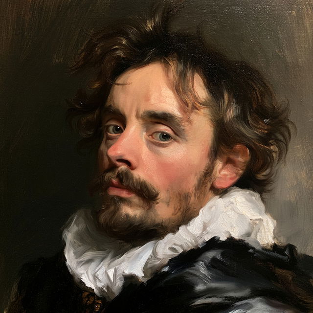 Anthony van Dyck style, Midjourney V8.2, render 3 of 4