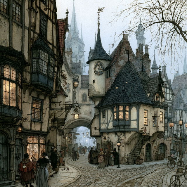 Anton Pieck style, Midjourney V8.2, render 4 of 4