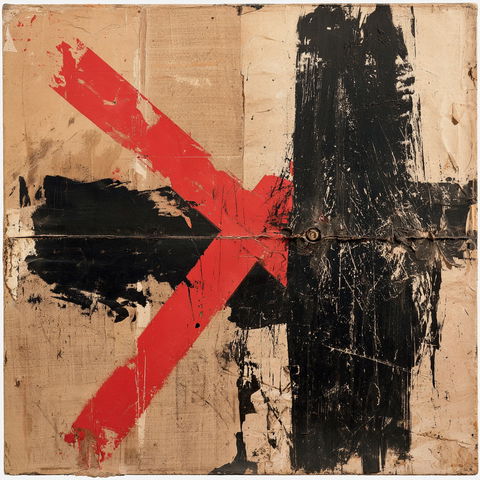 Antoni Tapies style (Painters), Midjourney V8.2