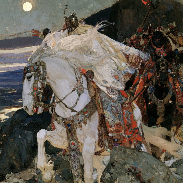 Apollinary Vasnetsov style, Midjourney V8.2, render 4 of 4