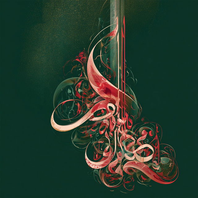 Arabic calligraphy style, Midjourney V8.2, render 2 of 4