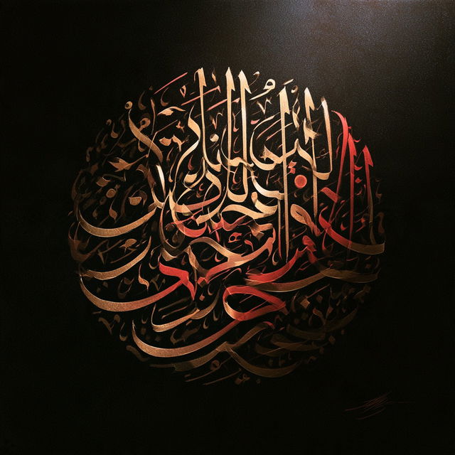 Arabic calligraphy style, Midjourney V8.2, render 4 of 4