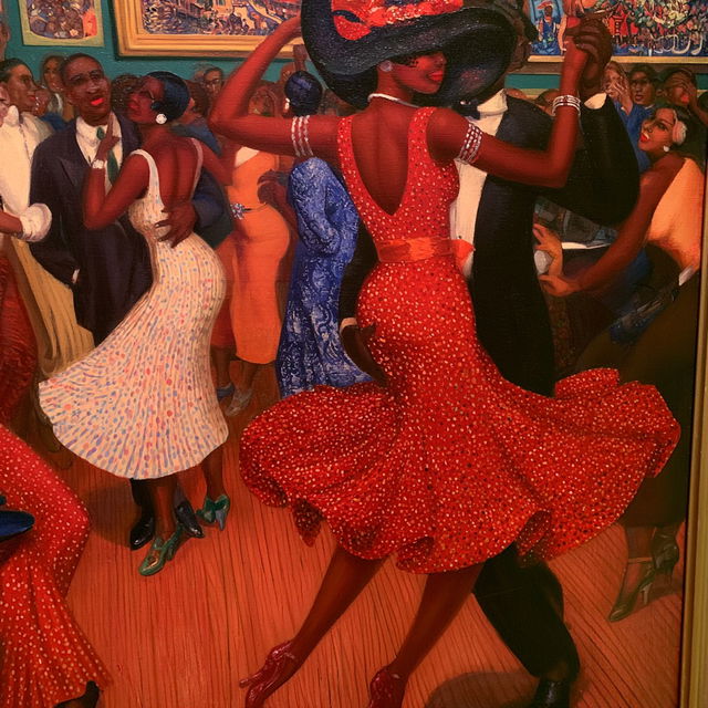 Archibald Motley style, Midjourney V8.2, render 1 of 4