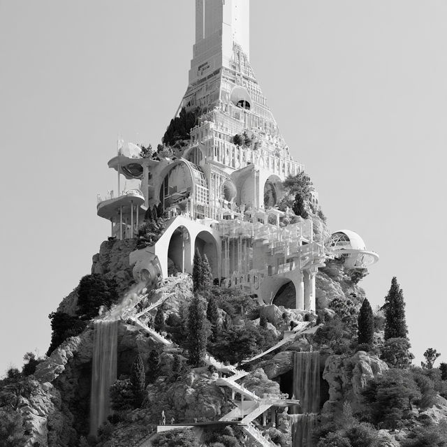 Arcology style, Midjourney V8.2, render 2 of 4