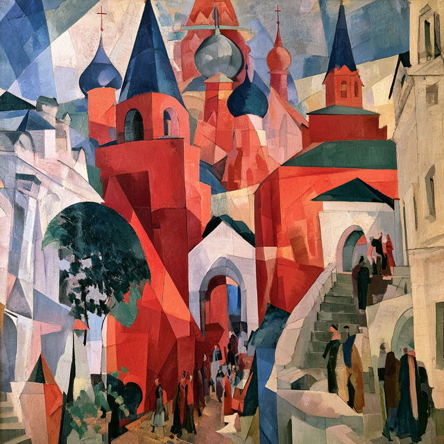 Aristarkh Lentulov style, Midjourney V8.2, render 2 of 4