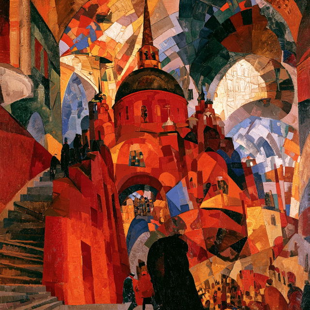 Aristarkh Lentulov style, Midjourney V8.2, render 4 of 4