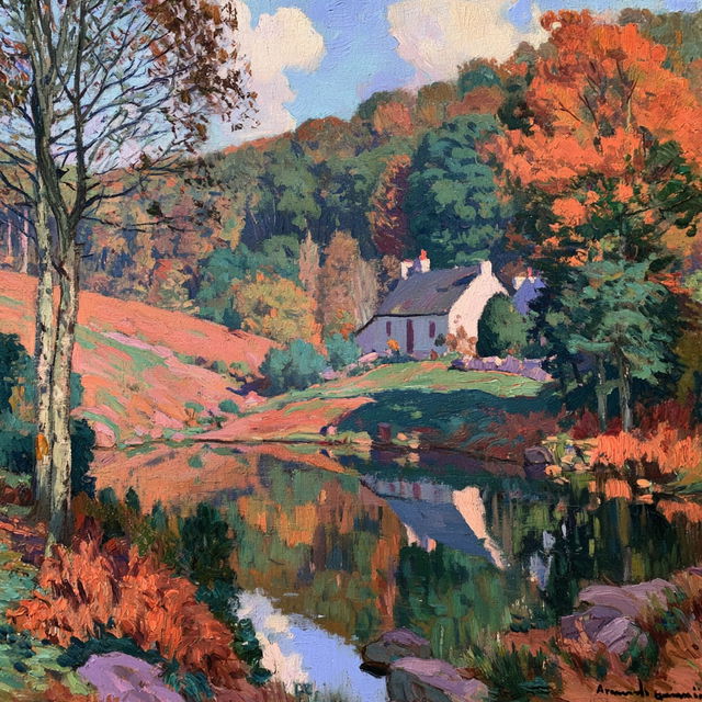 Armand Guillaumin style, Midjourney V8.2, render 4 of 4