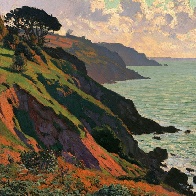 Armand Guillaumin style, Midjourney V8.2, render 3 of 4