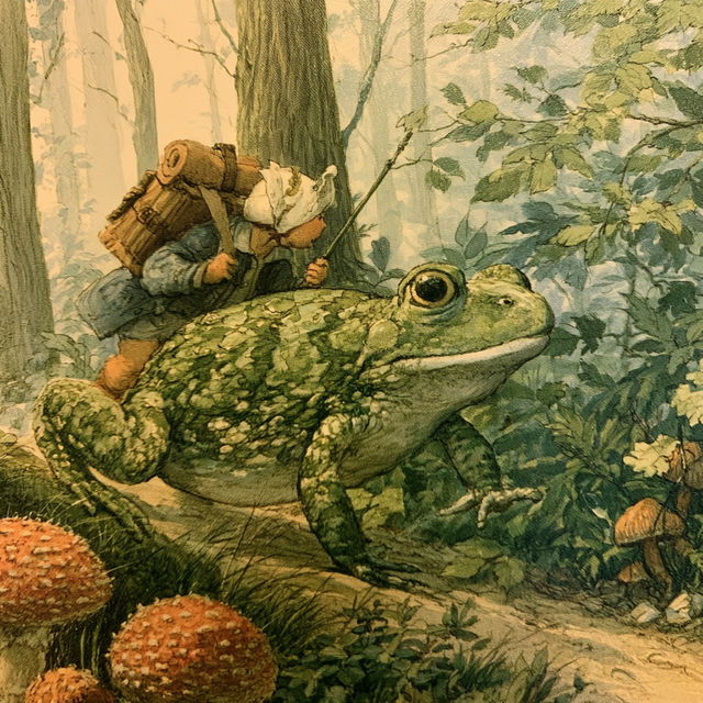 Arnold Lobel style, Midjourney V8.2, render 1 of 4