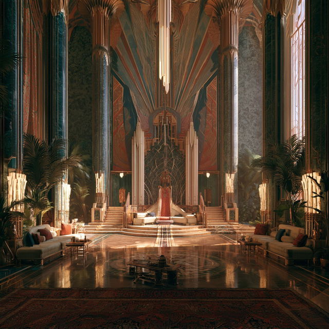Art Deco style, Midjourney V8.2, render 2 of 4