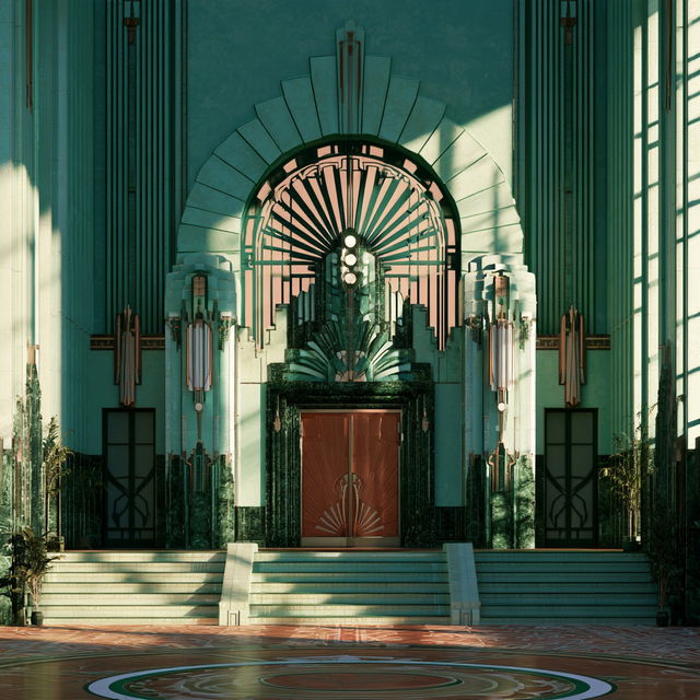 Art Deco style, Midjourney V8.2, render 1 of 4