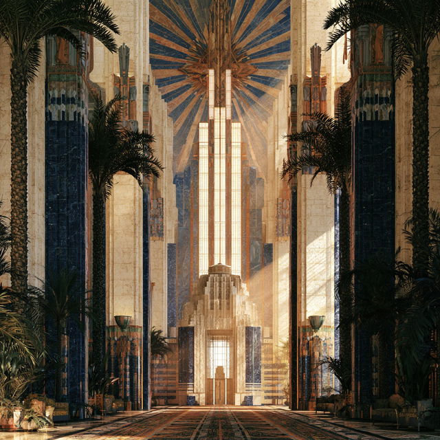 Art Deco style, Midjourney V8.2, render 3 of 4