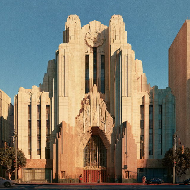 Art Deco architecture style, Midjourney V8.2, render 3 of 4