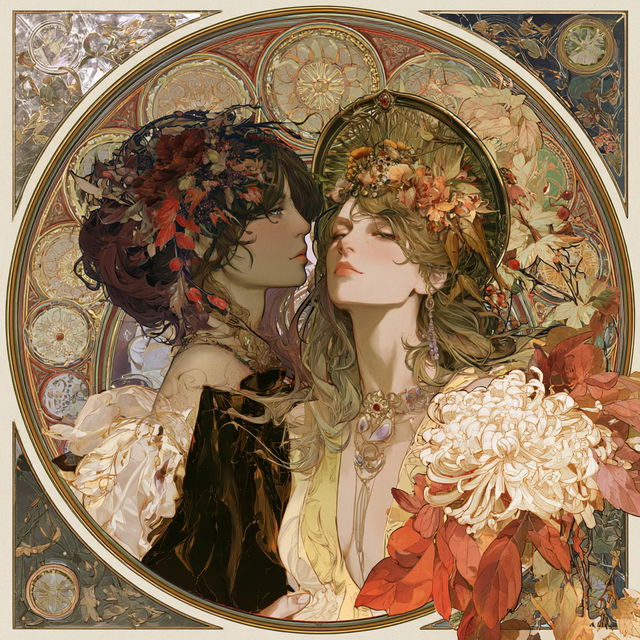 Art Nouveau style, Midjourney V8.2, render 3 of 4