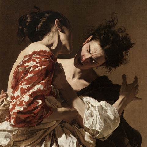 Artemisia Gentileschi style (Painters), Midjourney V8.2