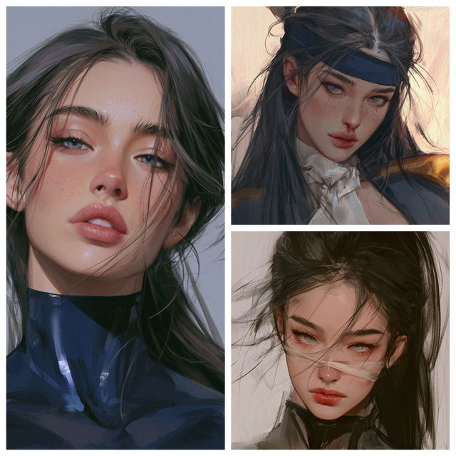 Artgerm style, Midjourney V8.2, render 2 of 4