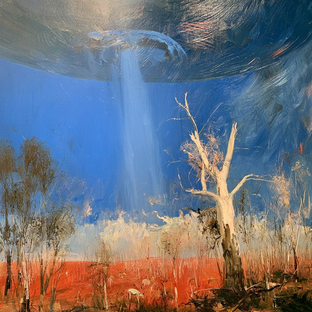Arthur Boyd style, Midjourney V8.2, render 2 of 4