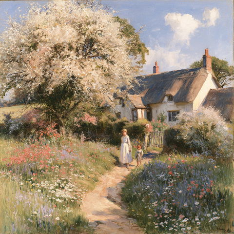 Arthur Claude Strachan style (Painters), Midjourney V8.2