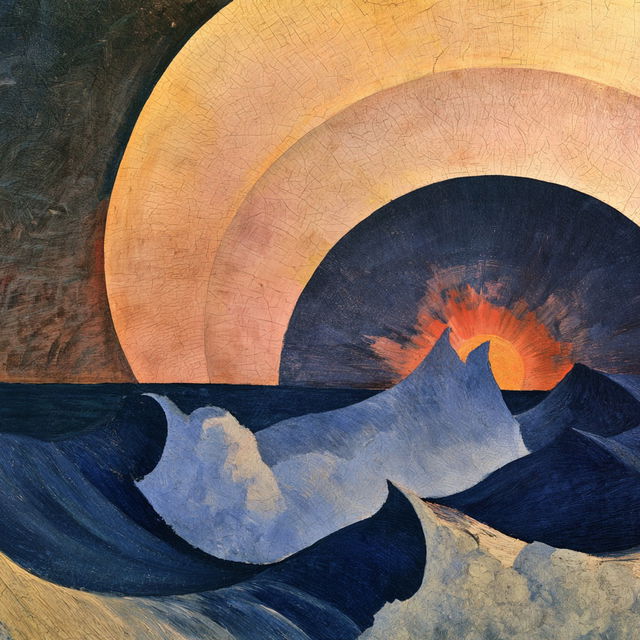 Arthur Dove style, Midjourney V8.2, render 2 of 4
