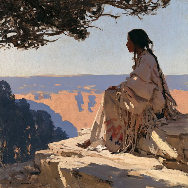 Arthur Frank Mathews style, Midjourney V8.2, render 2 of 4