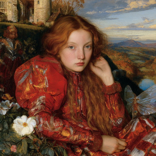 Arthur Hughes style, Midjourney V8.2, render 3 of 4